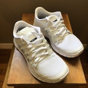 NikeiD Free Run 5.0 Custom Ordered in All WHITE
